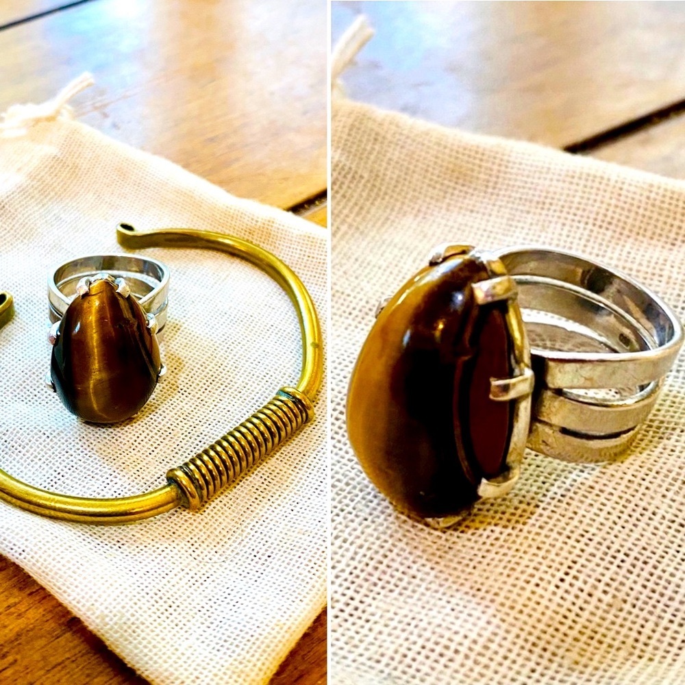 Tigers Eye Sterling Silver Ring